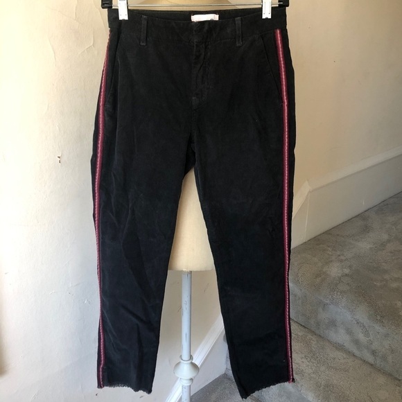 Sundry Side Stripe Raw Hem Corduroy Le Soleil Pant - Picture 2 of 7